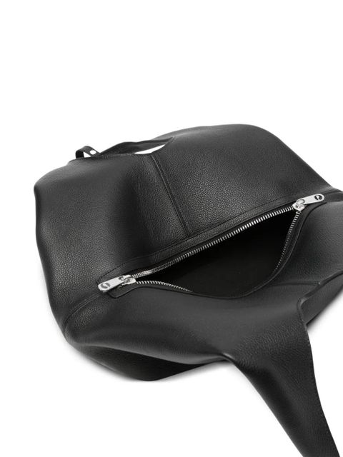 Coperni folded leather tote bag - Black