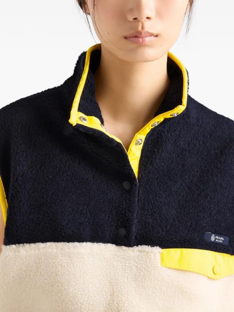 Prada Pile turtleneck blouson vest - Neutrals