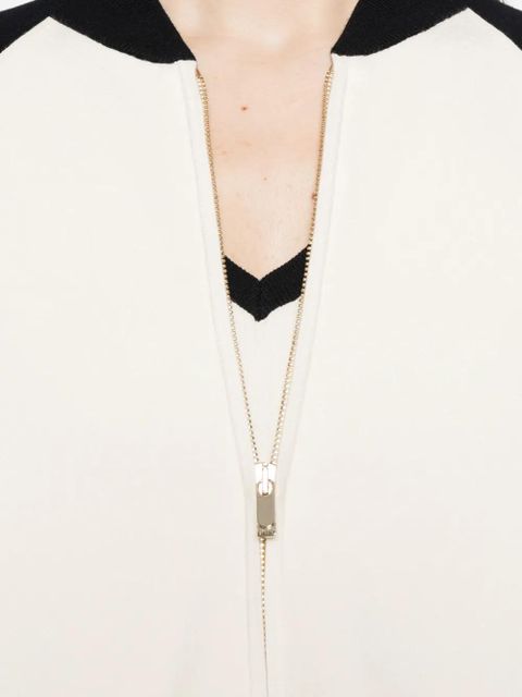 Max Mara zip-fastening cardigan - White