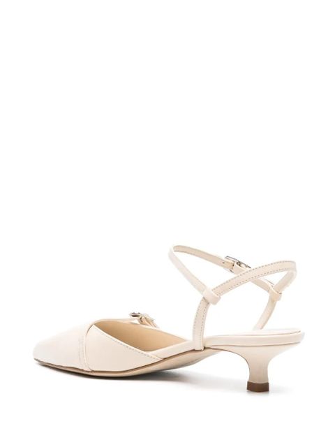 Aeyde pointed-toe leather pumps - Neutrals - zdjęcie produktu nr 2