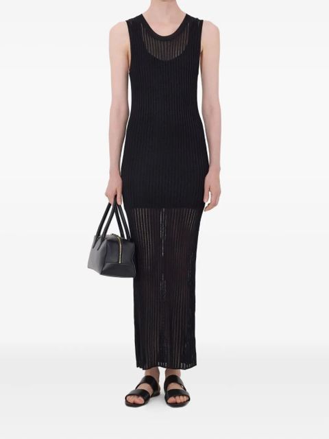 LouLou de Saison Icaria ribbed semi-sheer maxi dress - Black - zdjęcie produktu nr 2