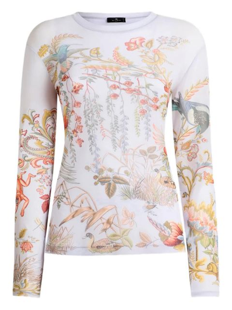 ETRO flora fauna-motif top - White - zdjęcie produktu nr 1