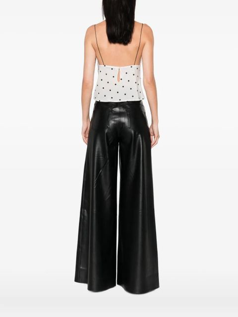 Alessandra Rich polka-dot print tank top - White