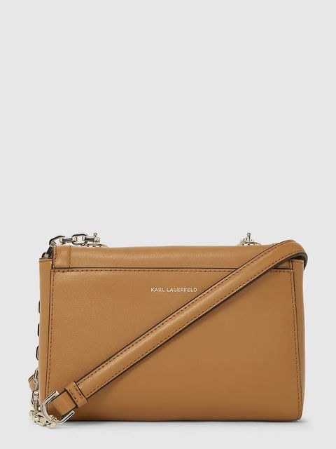 Karl Lagerfeld torebka skórzana K/AUTOGRAPH kolor brązowy A1W30174 - zdjęcie produktu nr 2