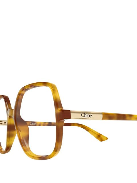 Chloé Eyewear oversized-frame glasses - Brown