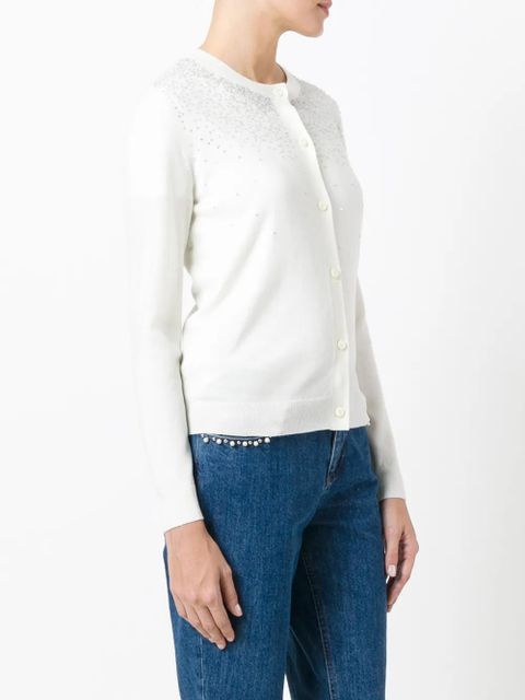 Miu Miu sequin stars cardigan - White