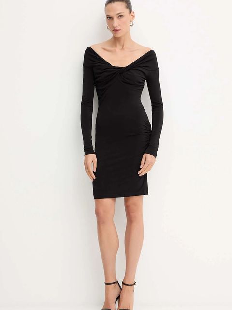 Patrizia Pepe sukienka kolor czarny mini dopasowana 2A2964 J333 - zdjęcie produktu nr 2