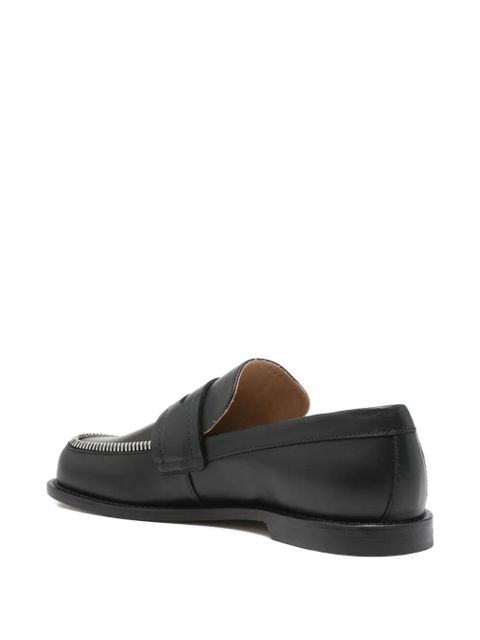 JW Anderson zip-detail penny loafers - Black