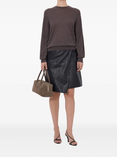 LouLou de Saison Ditto fluid ribbed crew-neck sweater - Brown - zdjęcie produktu nr 2