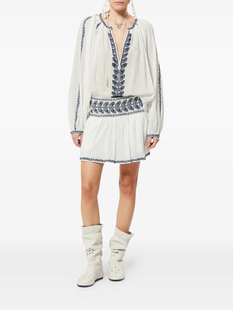 MARANT ÉTOILE Lena embroidered blouse - White - zdjęcie produktu nr 2