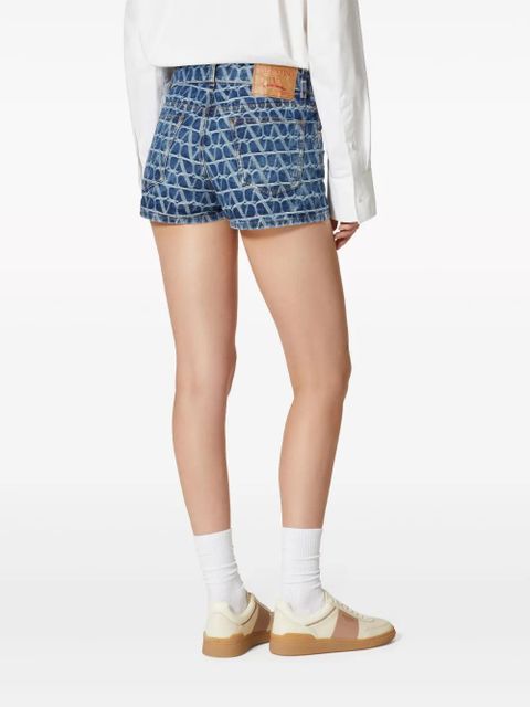 Valentino Garavani Toile Iconographe denim shorts - Blue