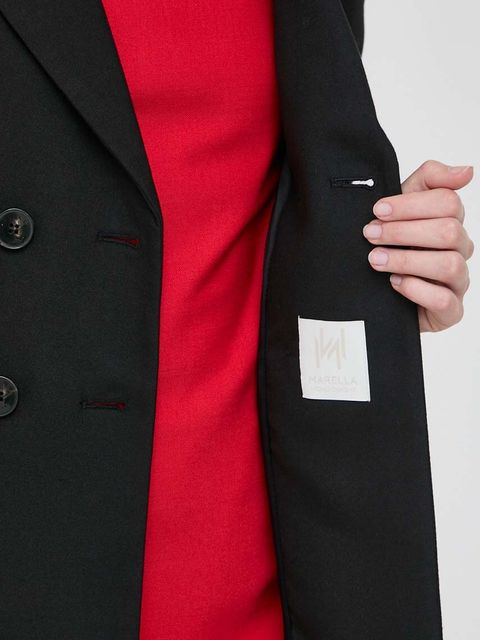 Marella marynarka kolor czarny dwurzędowa gładka