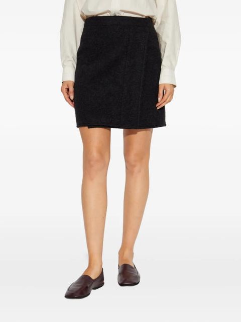 LEMAIRE wrap mini skirt - Black