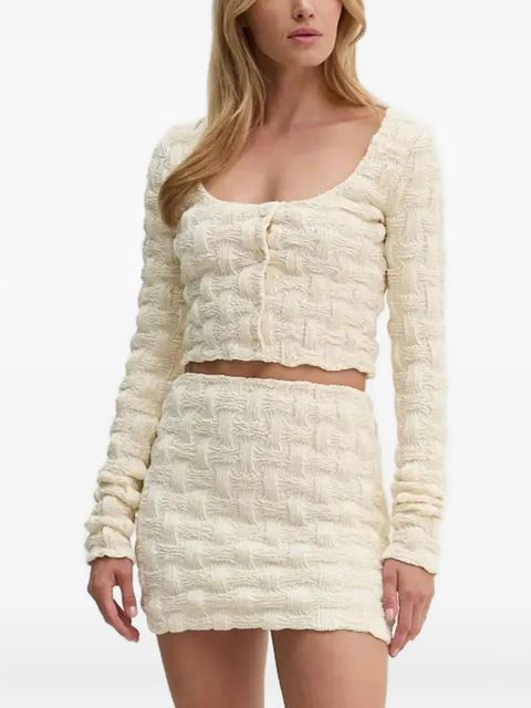 Nanushka woven buttoned-up top - Neutrals - zdjęcie produktu nr 1