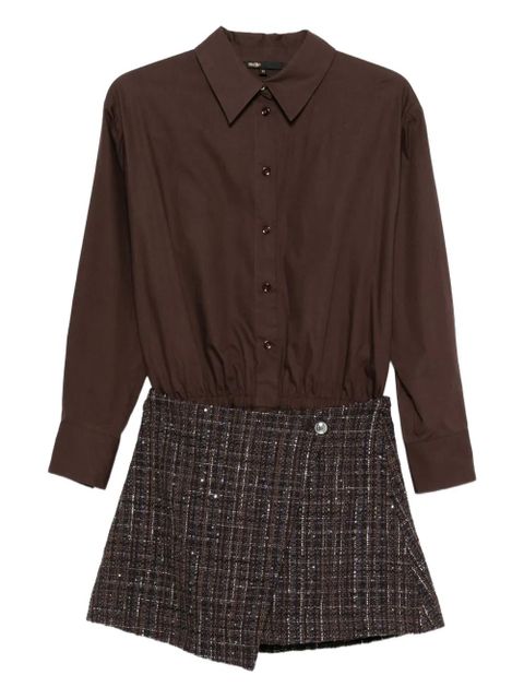 Maje asymmetric mini dress - Brown - zdjęcie produktu nr 1