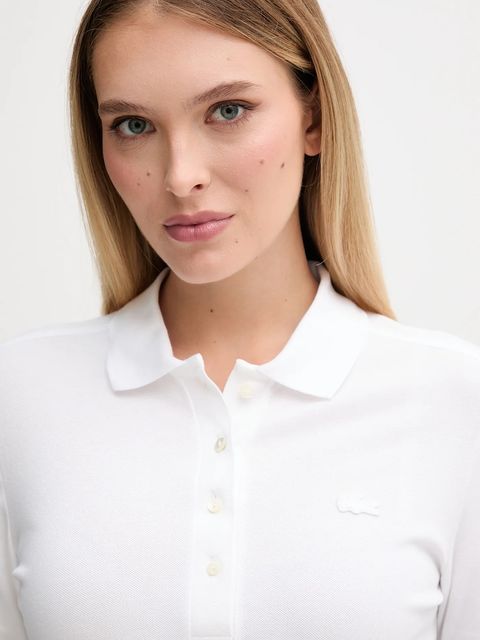 Lacoste longsleeve damski kolor biały PF5464