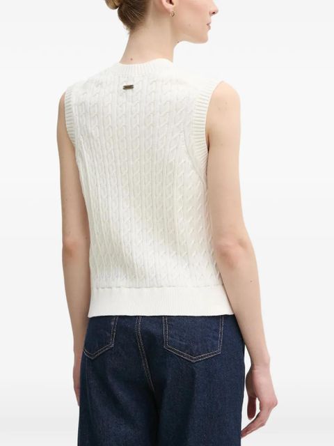 Barbour V-neck knitted cotton vest - Neutrals