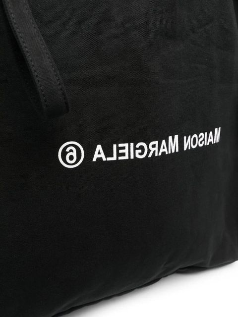 MM6 Maison Margiela oversized logo two-way bag - Black