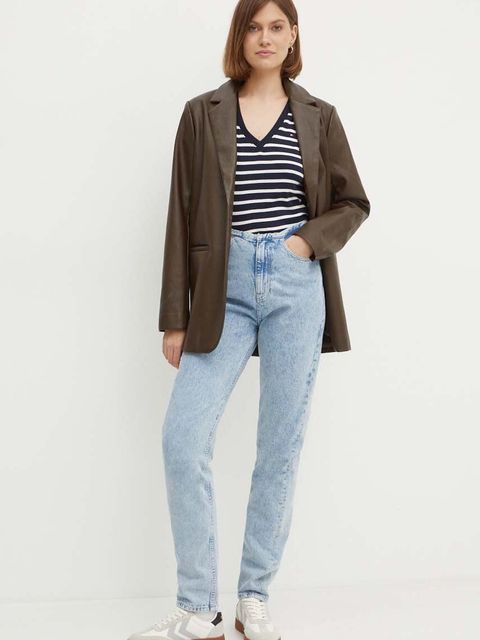 Tommy Hilfiger t-shirt bawełniany damski kolor granatowy WW0WW40584 - zdjęcie produktu nr 2