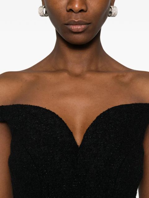 Self-Portrait V-neck mini dress - Black