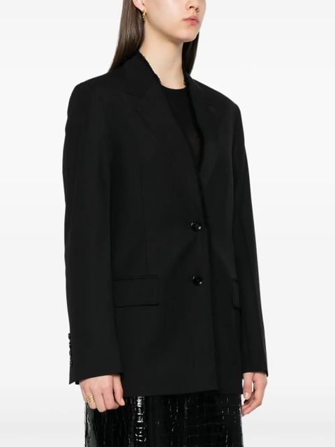 TOTEME raw-lapel blazer - Black