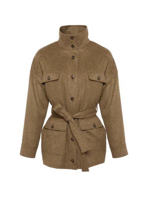 Yves Salomon button belted cashmere jacket - Neutrals - zdjęcie produktu nr 1