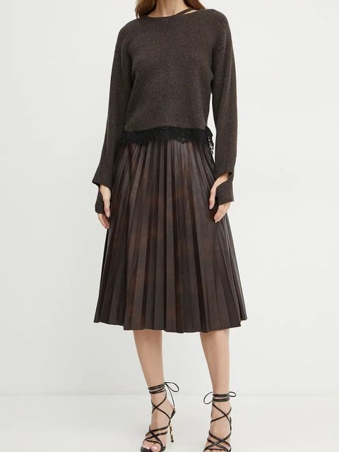 Pinko spódnica kolor brązowy maxi rozkloszowana 104440 A286 - zdjęcie produktu nr 1