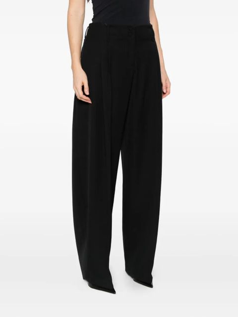 Alexander McQueen cotton tapered trousers - Black
