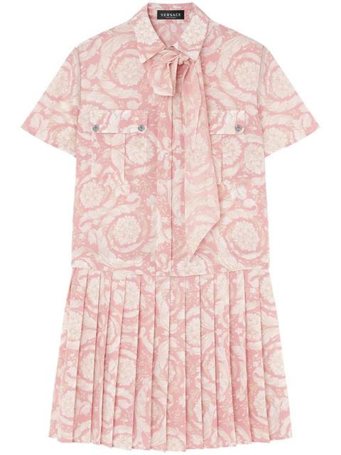 Versace Barocco Lavalli�re silk mini dress - Pink - zdjęcie produktu nr 1