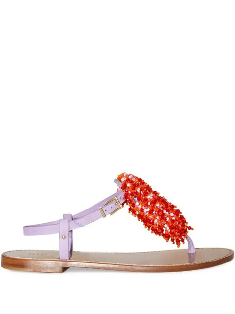 PUCCI beaded leather sandals - Brown - zdjęcie produktu nr 1
