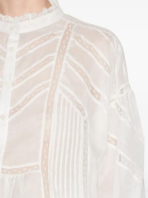 MARANT ÉTOILE Gelma embroidered cotton blouse - White