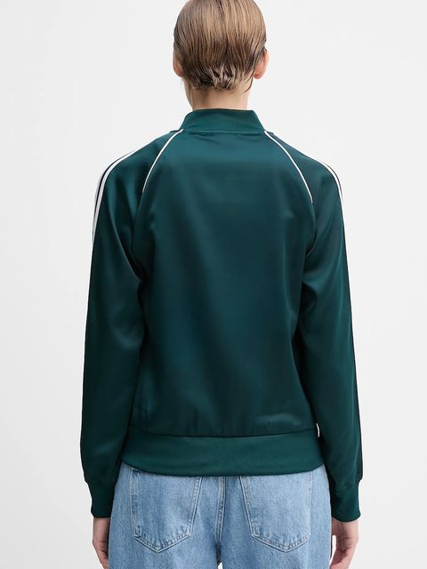 adidas Originals bluza Sst Satin Tt damska kolor zielony z aplikacją JZ6732