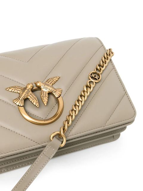 PINKO Classic Love leather shoulder bag - Green