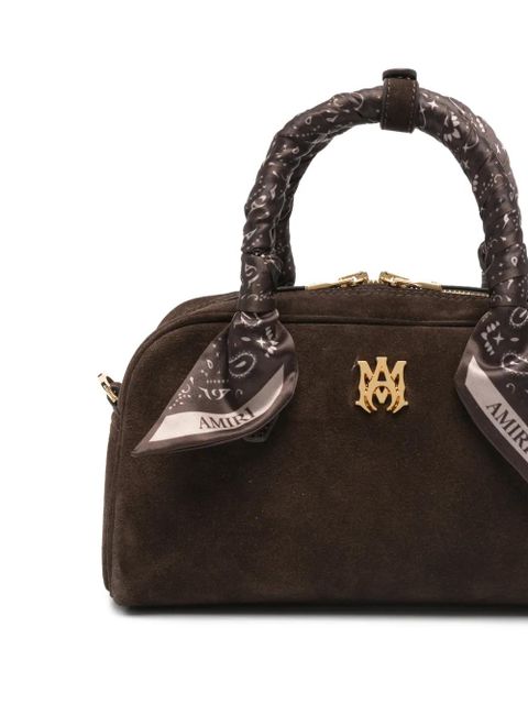 AMIRI logo-plaque scarf-handle tote bag - Brown