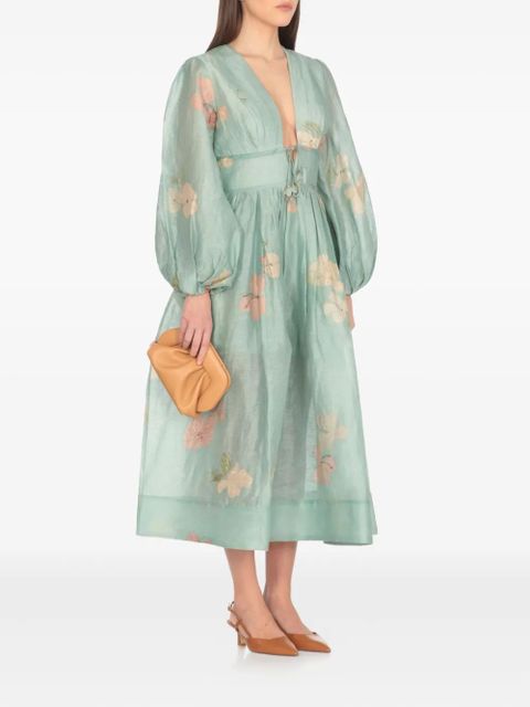 ZIMMERMANN floral-print dress - Blue
