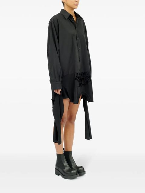 MM6 Maison Margiela cotton poplin shirt dress - Black