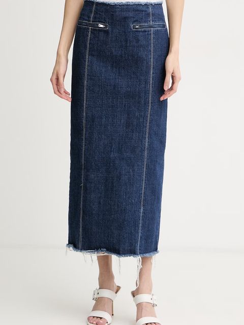 Max&Co. spódnica z rozcięciem jeansowa MCLLUGLIO - zdjęcie produktu nr 1