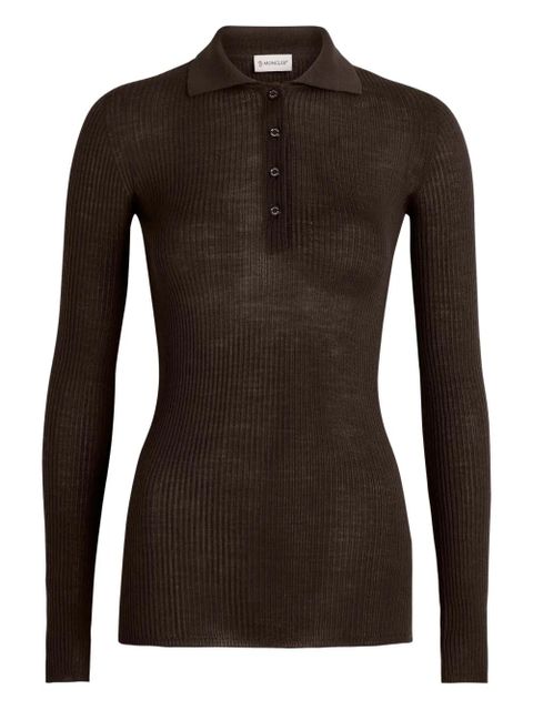 Moncler long sleeve polo shirt - Brown - zdjęcie produktu nr 1