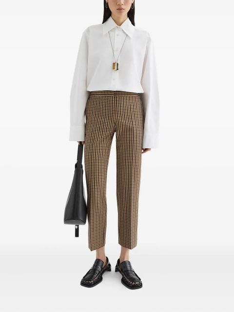 Jil Sander checked trousers - Brown