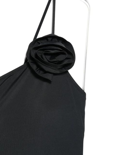 Moschino one-shoulder floral-detail swimsuit - Black