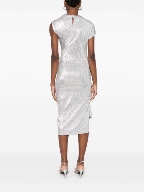 Rabanne draped asymmetric mini dress - Grey