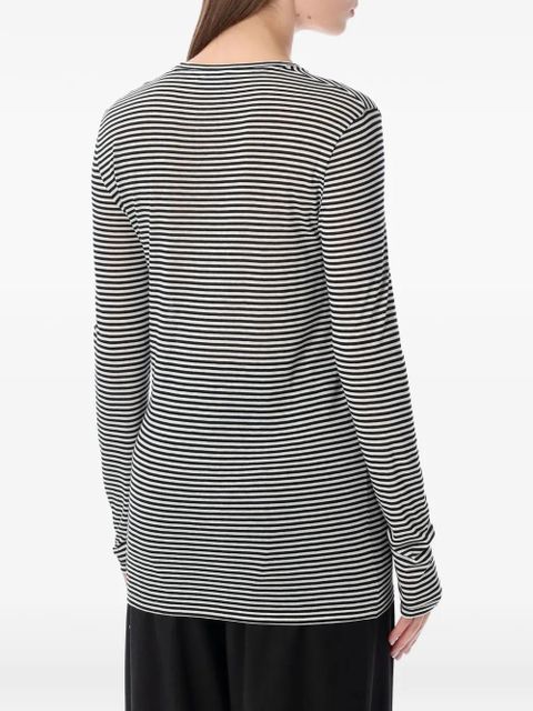 TOM FORD striped-pattern top - White - zdjęcie produktu nr 2