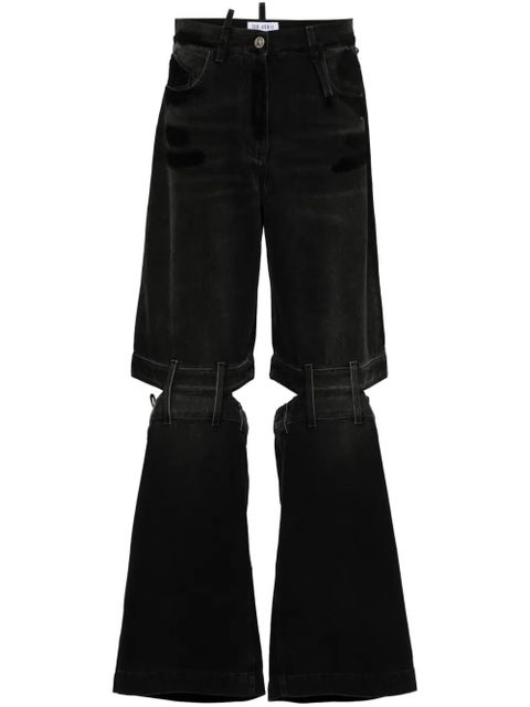 The Attico Lunghi high-rise wide-leg jeans - Black - zdjęcie produktu nr 1