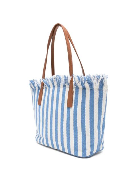 MC2 Saint Barth City striped fringed tote bag - Blue - zdjęcie produktu nr 2