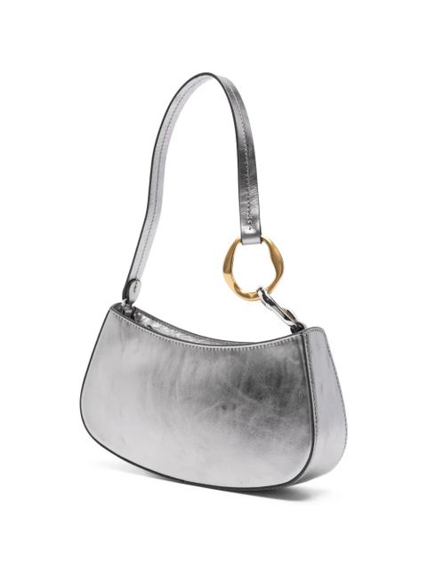 STAUD Ollie metallic tote bag - Silver