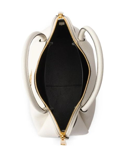 Prada small leather tote bag - White