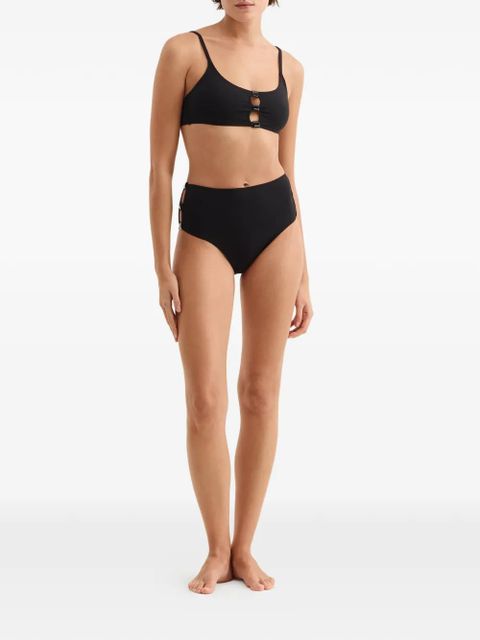 ERES cutout bloom bikini top - Black