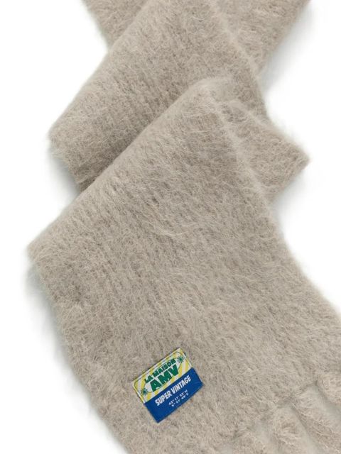 American Vintage fringed alpaca wool-blend scarf - Neutrals - zdjęcie produktu nr 2