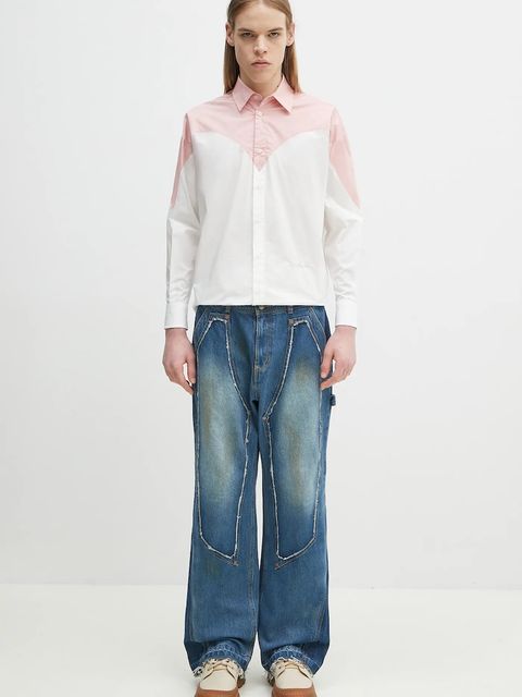 Fiorucci koszula bawełniana Embroidered Heart Relaxed Fit kolor biały regular z kołnierzykiem klasycznym U02SPTLO055CO02PN02