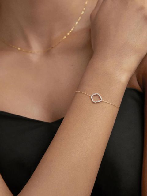 Monica Vinader 14kt yellow gold Riva Kite diamond bracelet